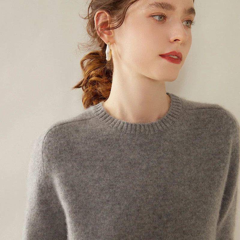Vera | Women's Pure Cashmere Crewneck Sweater