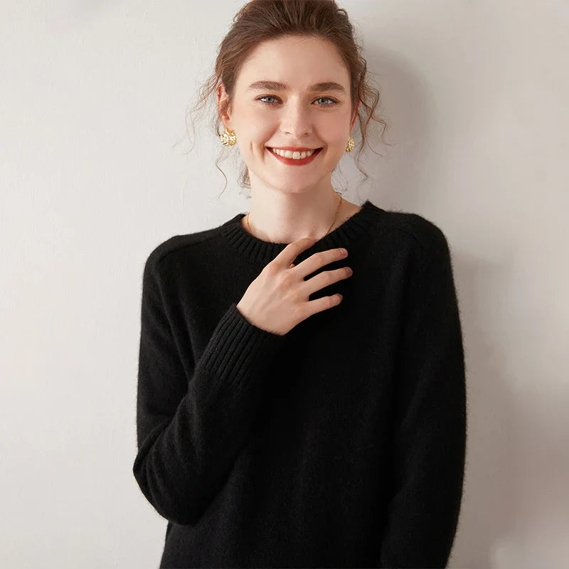 Vera | Women's Pure Cashmere Crewneck Sweater