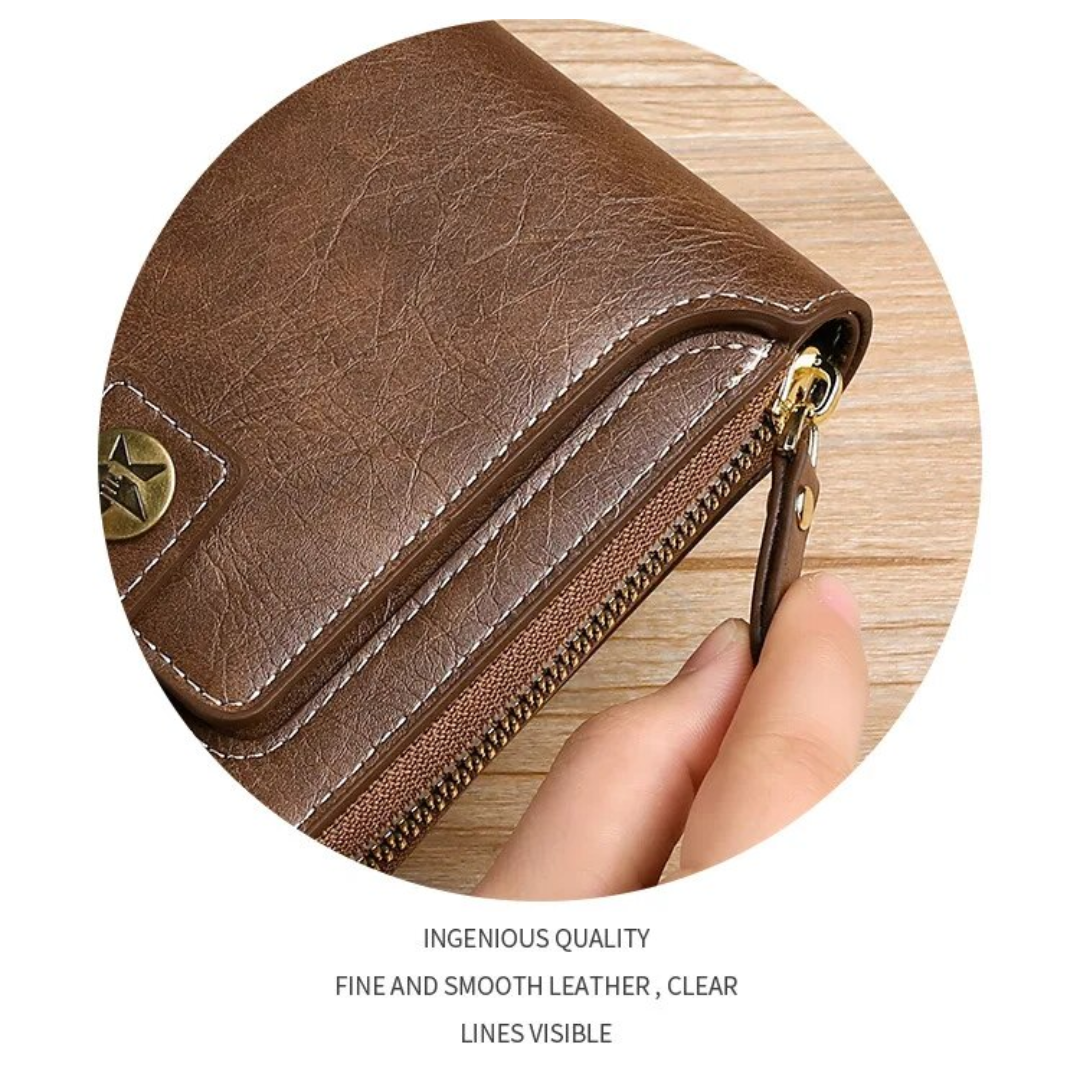 portefeuille en cuir vintage - Classique et élégant