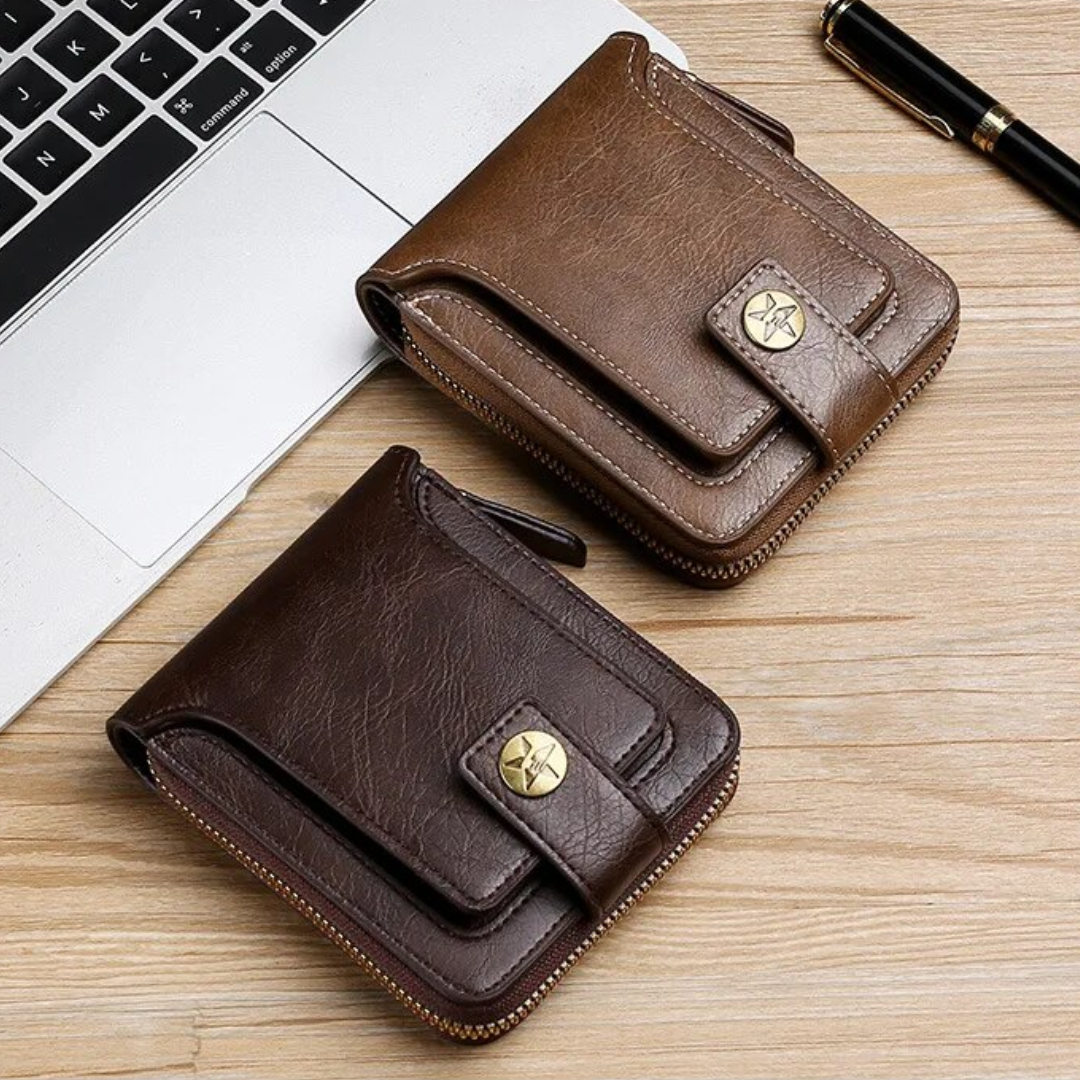 portefeuille en cuir vintage - Classique et élégant