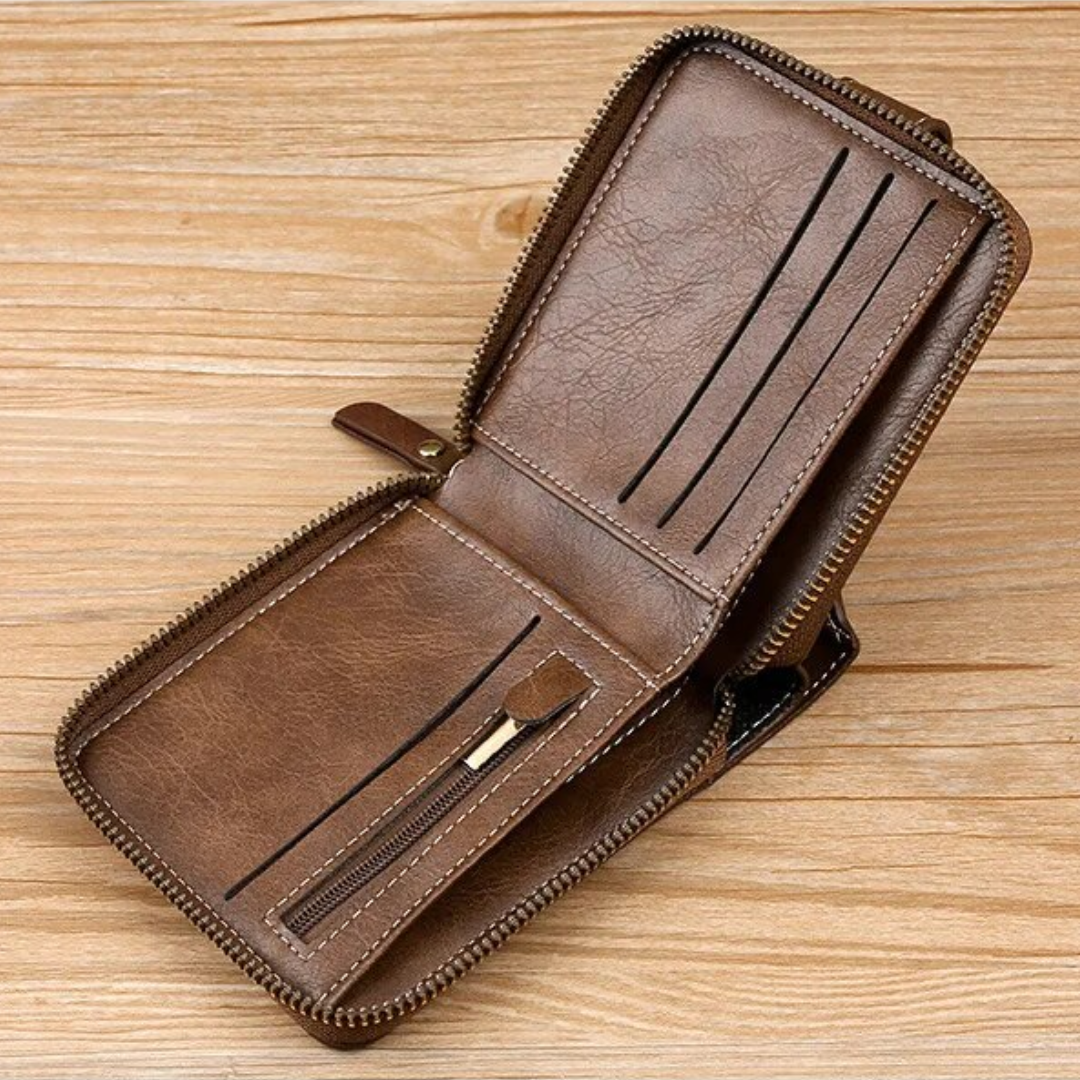 portefeuille en cuir vintage - Classique et élégant