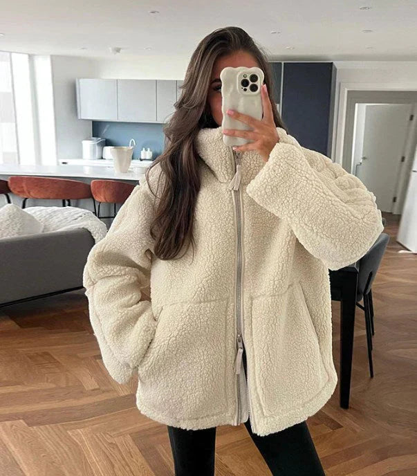 Marilyn - Zip Sherpa Jacket