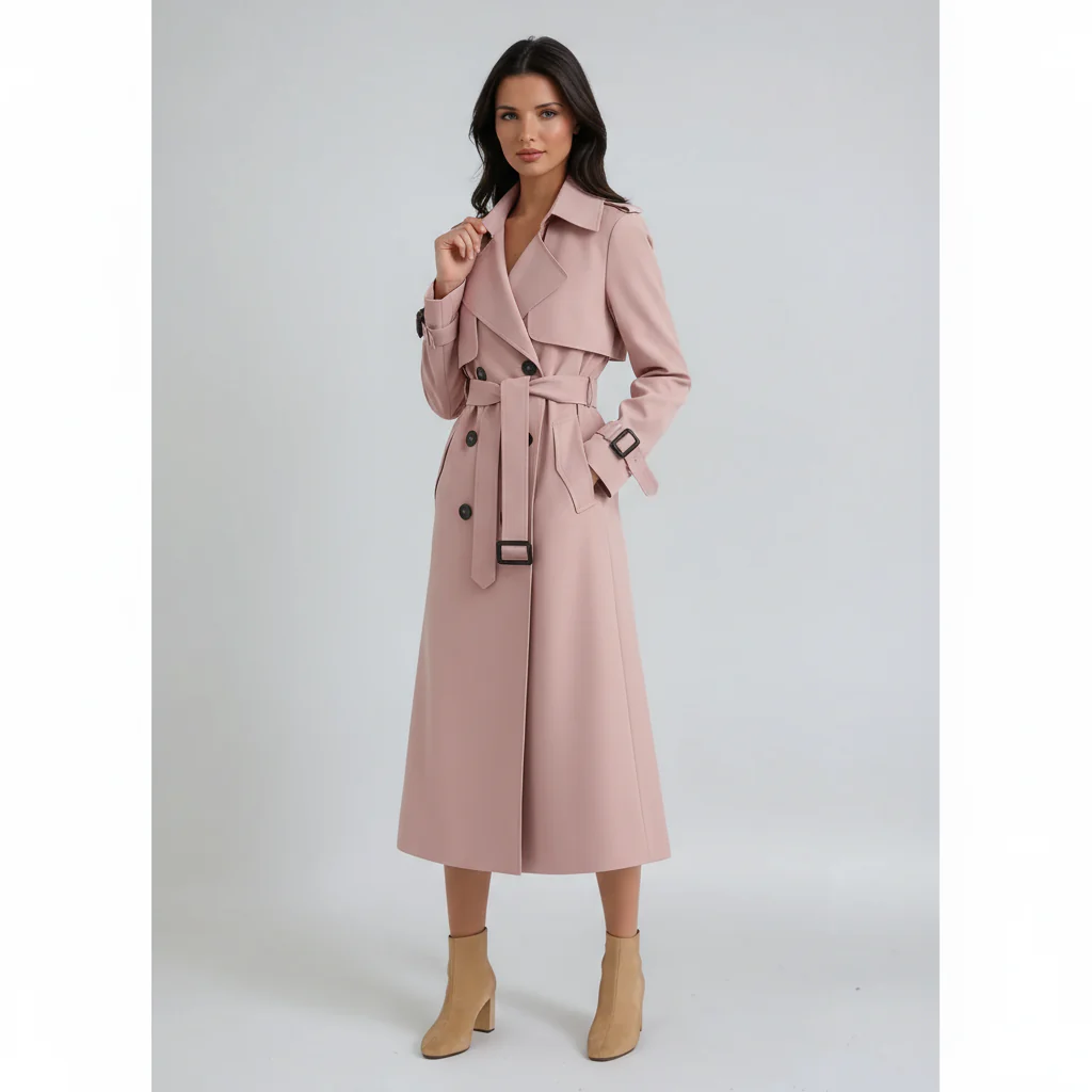 Women’s Mid-Length Tailored Trench Coat