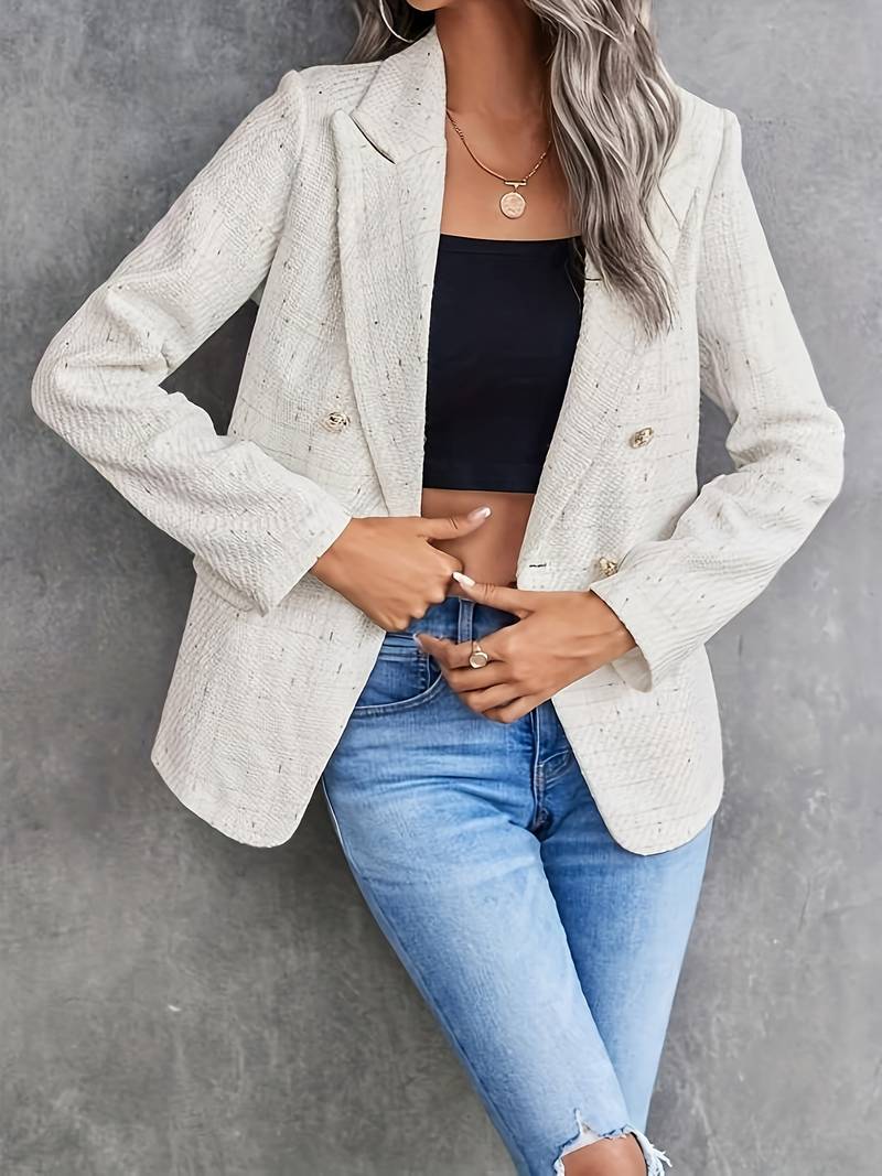 Vera | Women's Textured Double Breasted Blazer