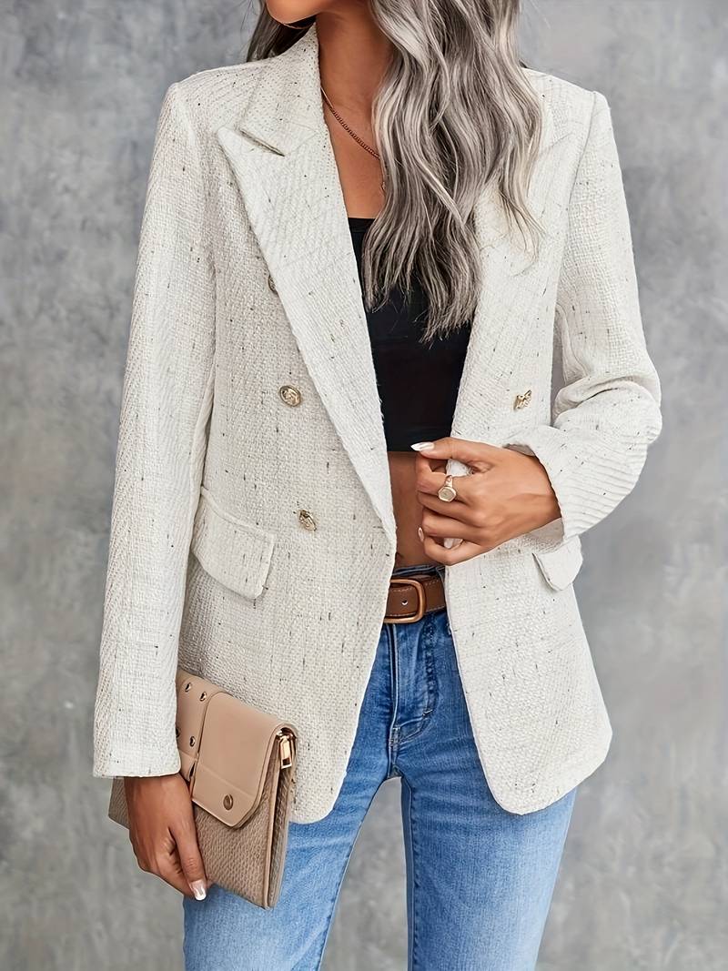 Vera | Women's Textured Double Breasted Blazer
