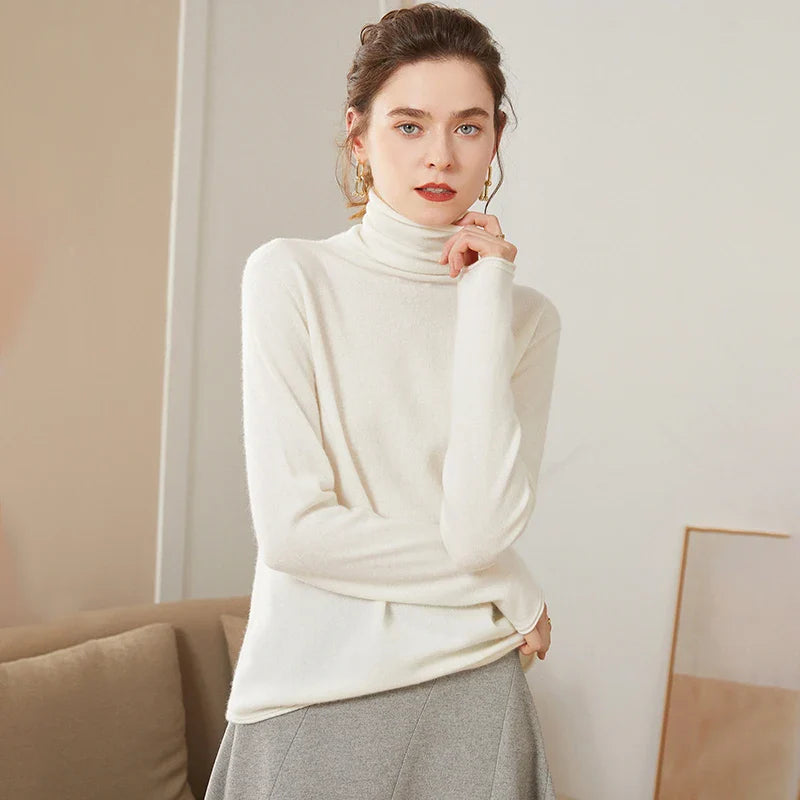Vera | Women's Pure Cashmere Turtleneck Sweater