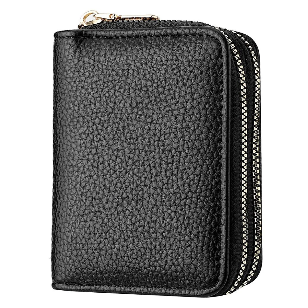 Petit portefeuille à motif litchi - Tendance et compact