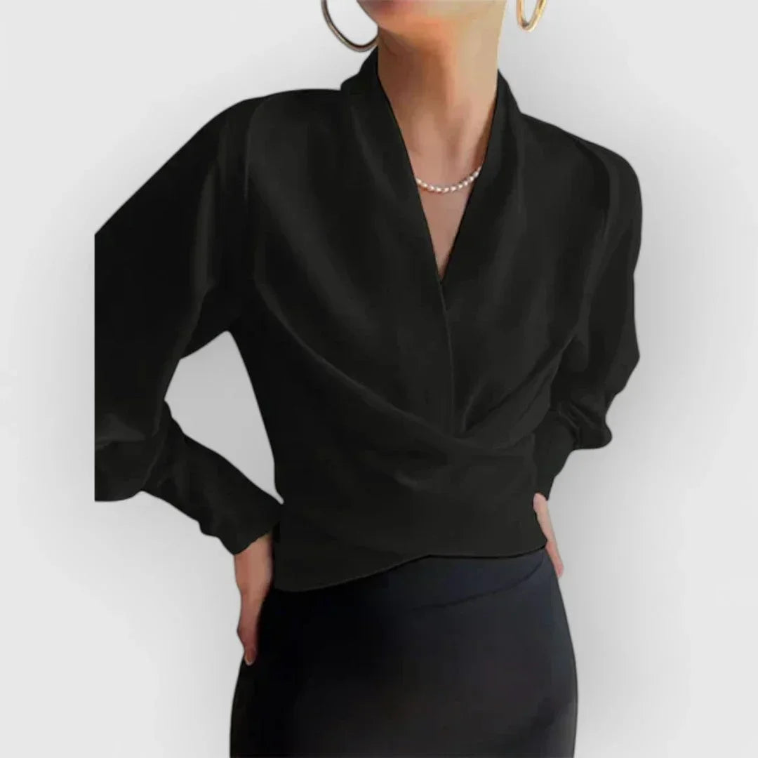 Elegant Wrap Blouse for Women for Office and Leisure
