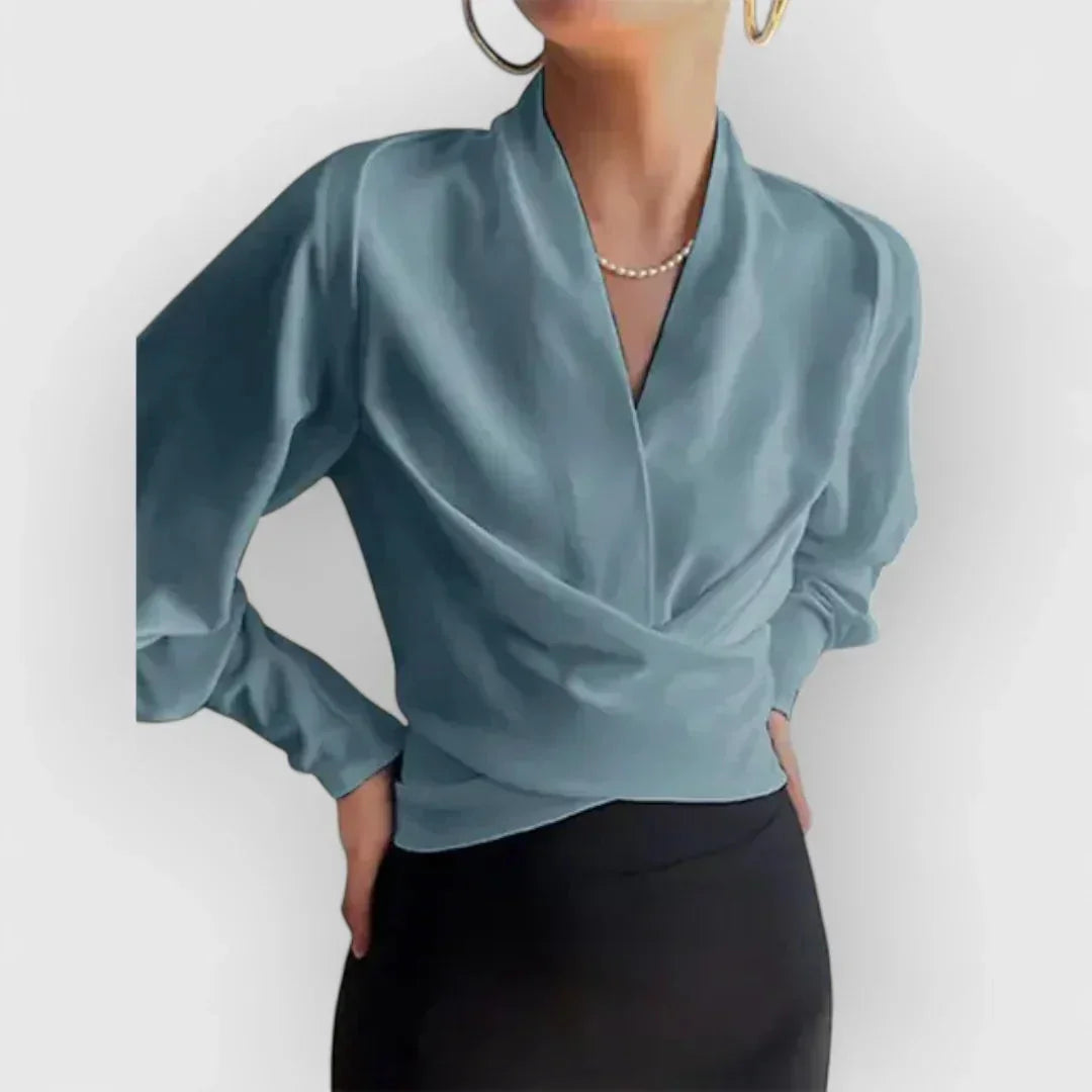 Elegant Wrap Blouse for Women for Office and Leisure