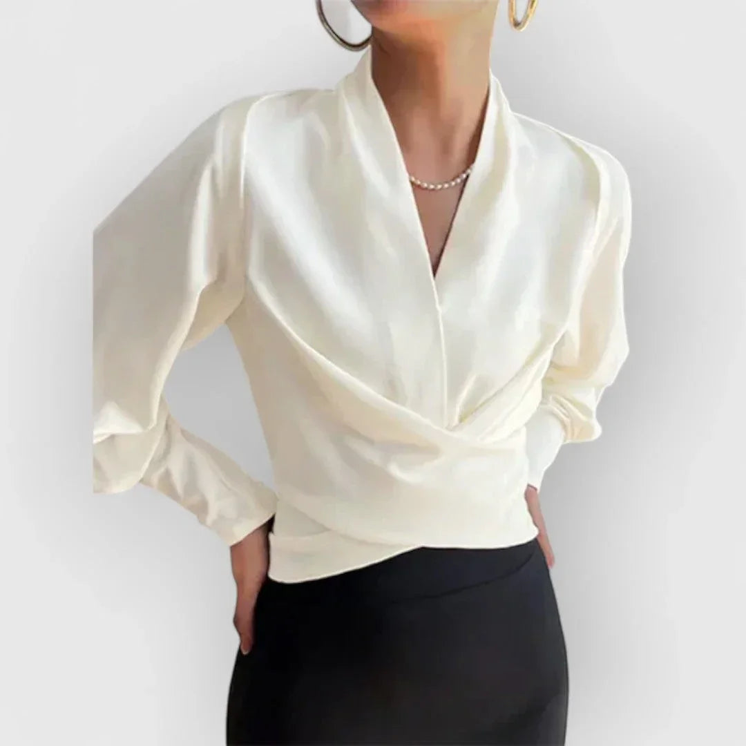 Elegant Wrap Blouse for Women for Office and Leisure