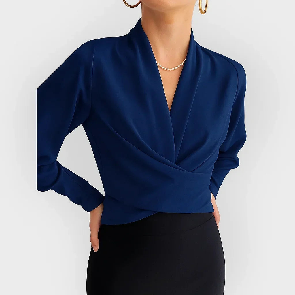 Elegant Wrap Blouse for Women for Office and Leisure
