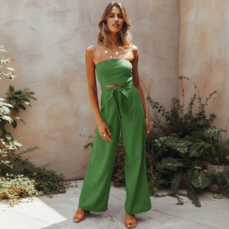 Bohemian Backless Rompers Jumpsuit