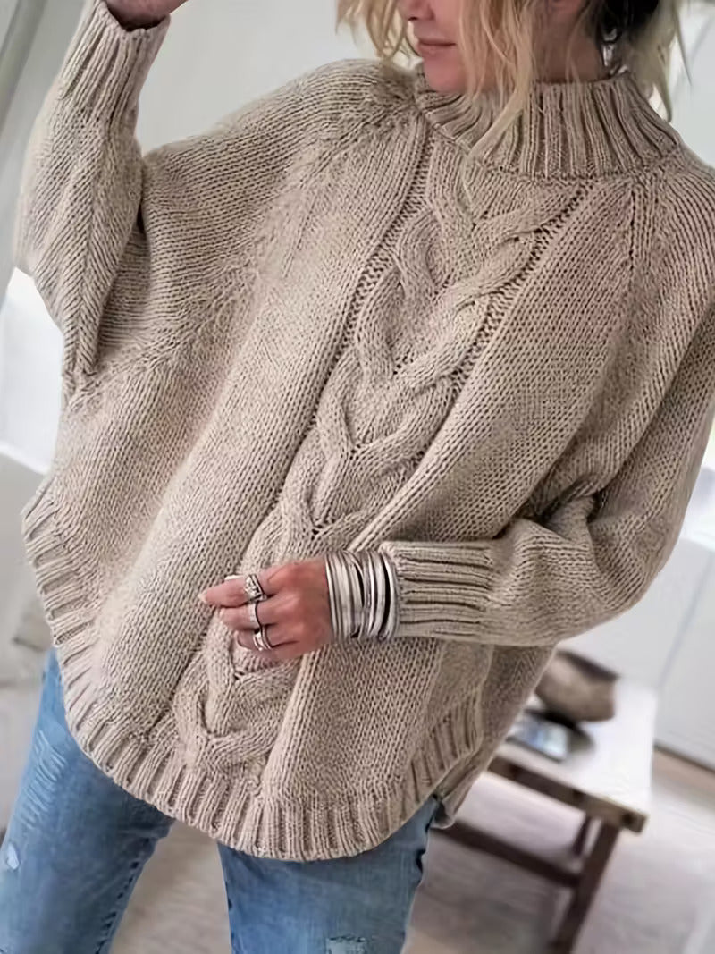 PAMELLA – CABLE KNIT OVERSIZED SWEATER