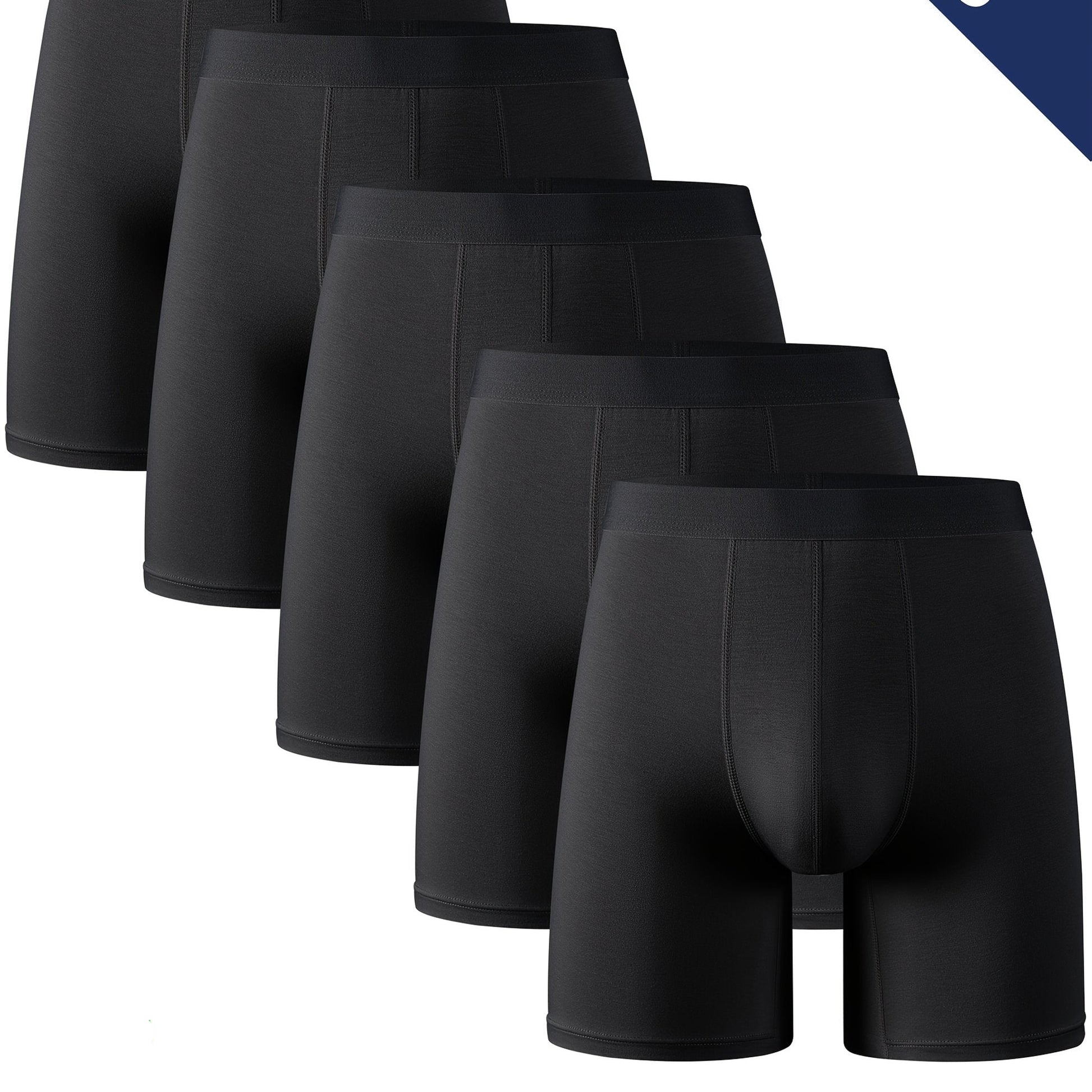 Men's mid-rise bamboo fiber boxer shorts - Moisture-wicking, breathable underwear