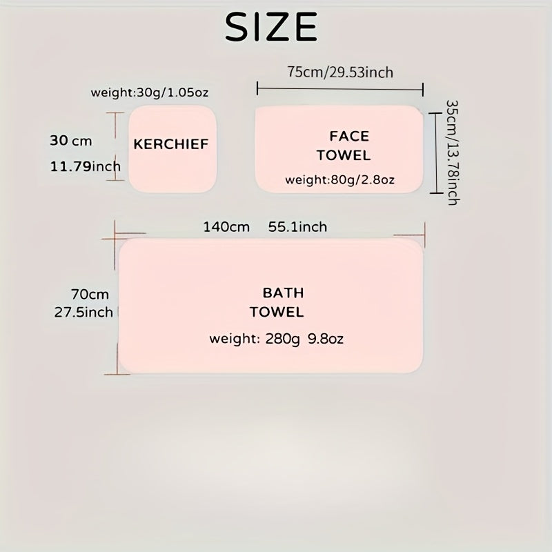 3-piece striped towel set – ultra soft cotton