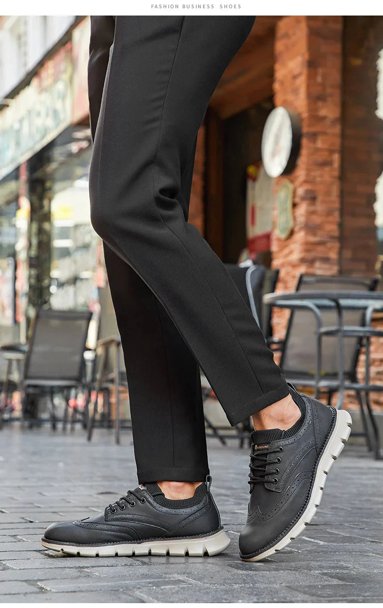 Everett Ultra Comfortable Leather Men's Sneakers