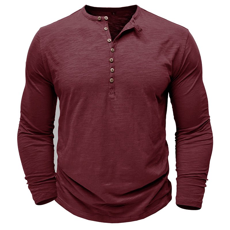 Justin | Men's Long-Sleeve Henley Shirt