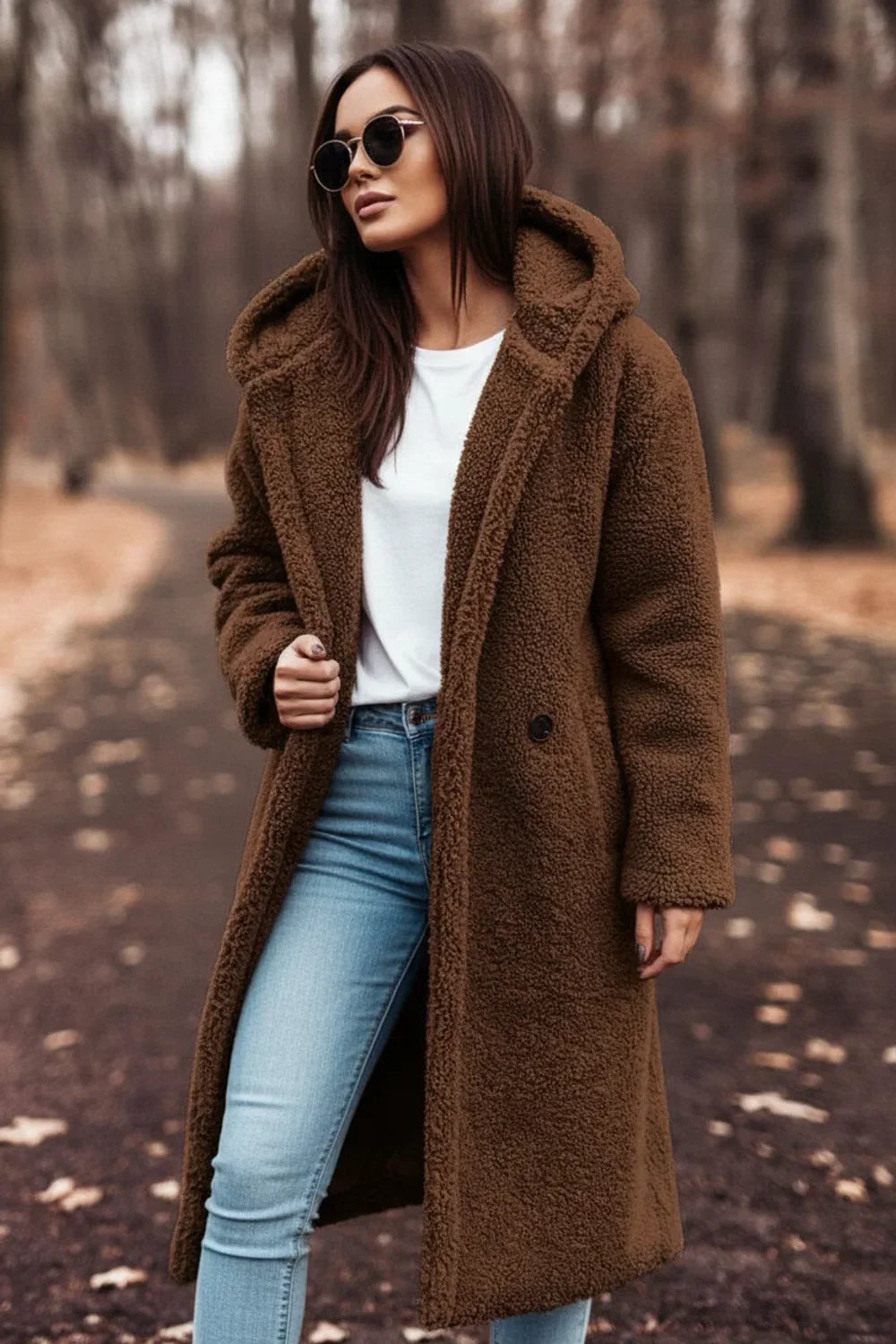 Hooded Teddy Coat for Women