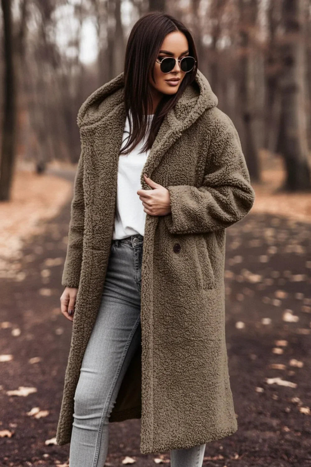 Hooded Teddy Coat for Women