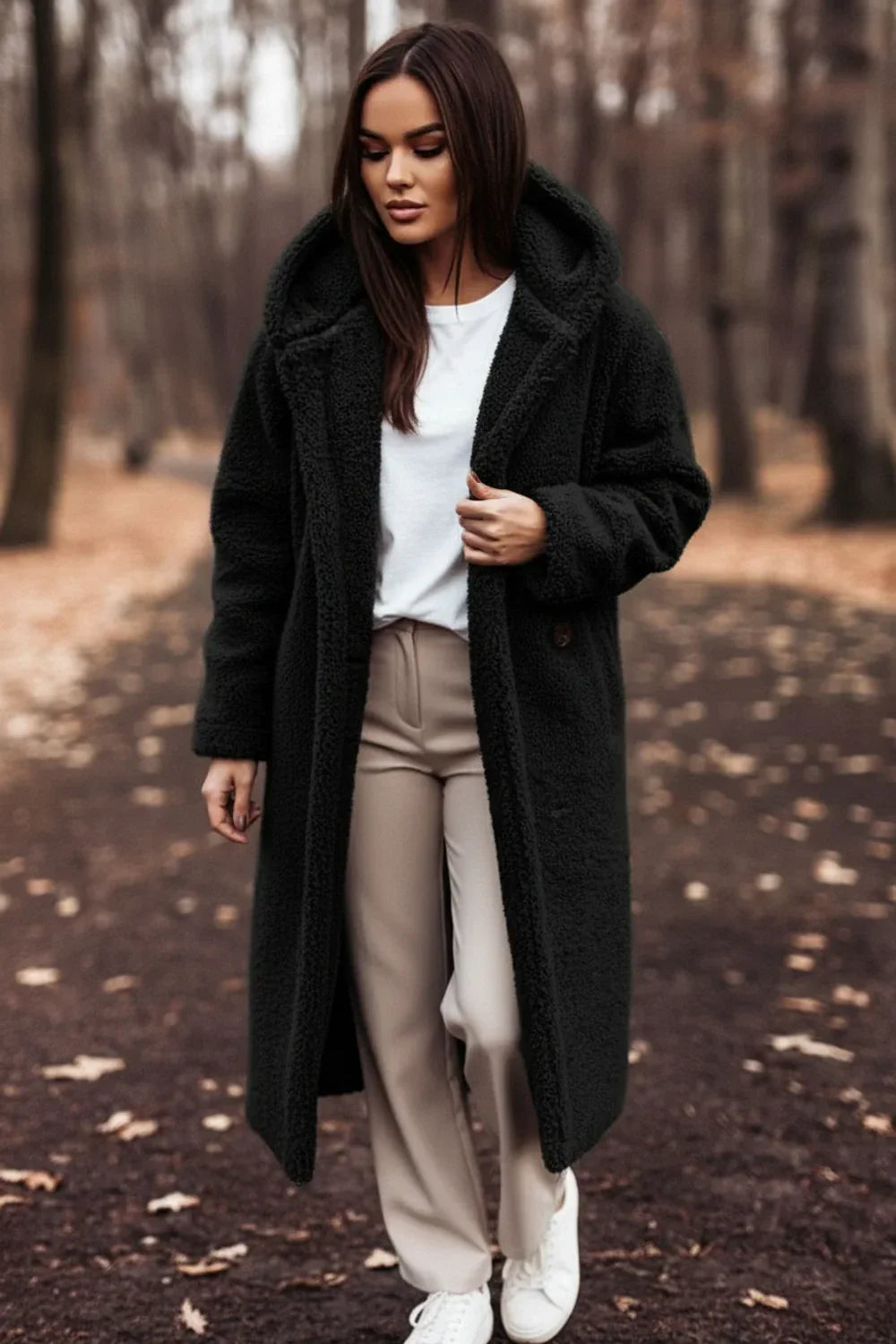 Hooded Teddy Coat for Women