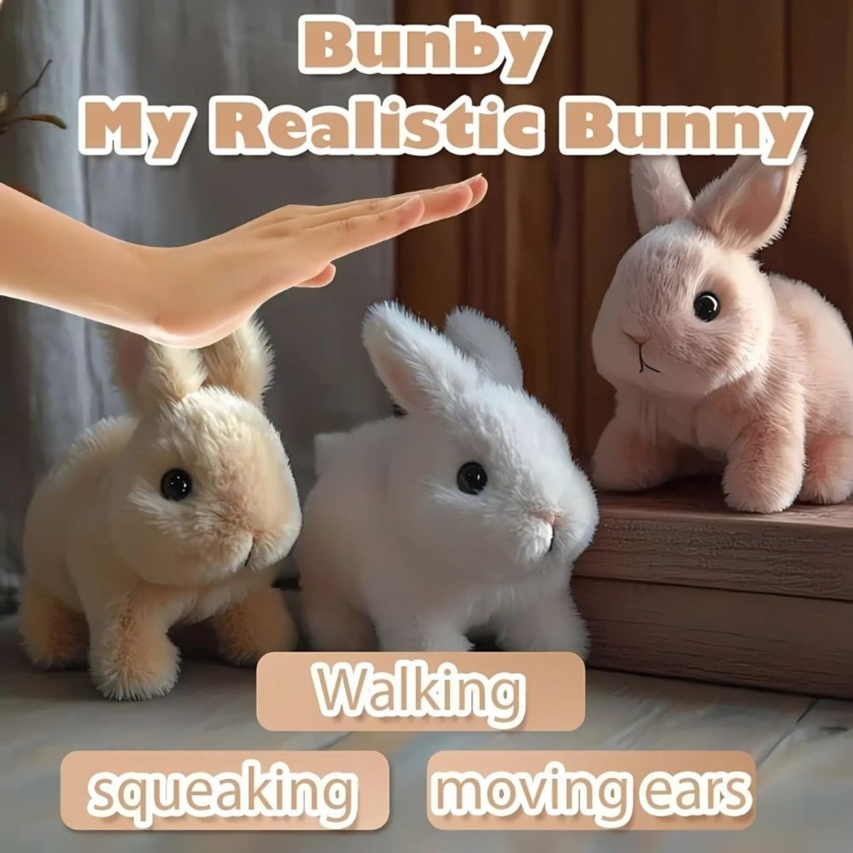 Bunnie™ - Lifelike AI Robotic Rabbit - Ultra-Realistic Pet Companion with Natural Movements