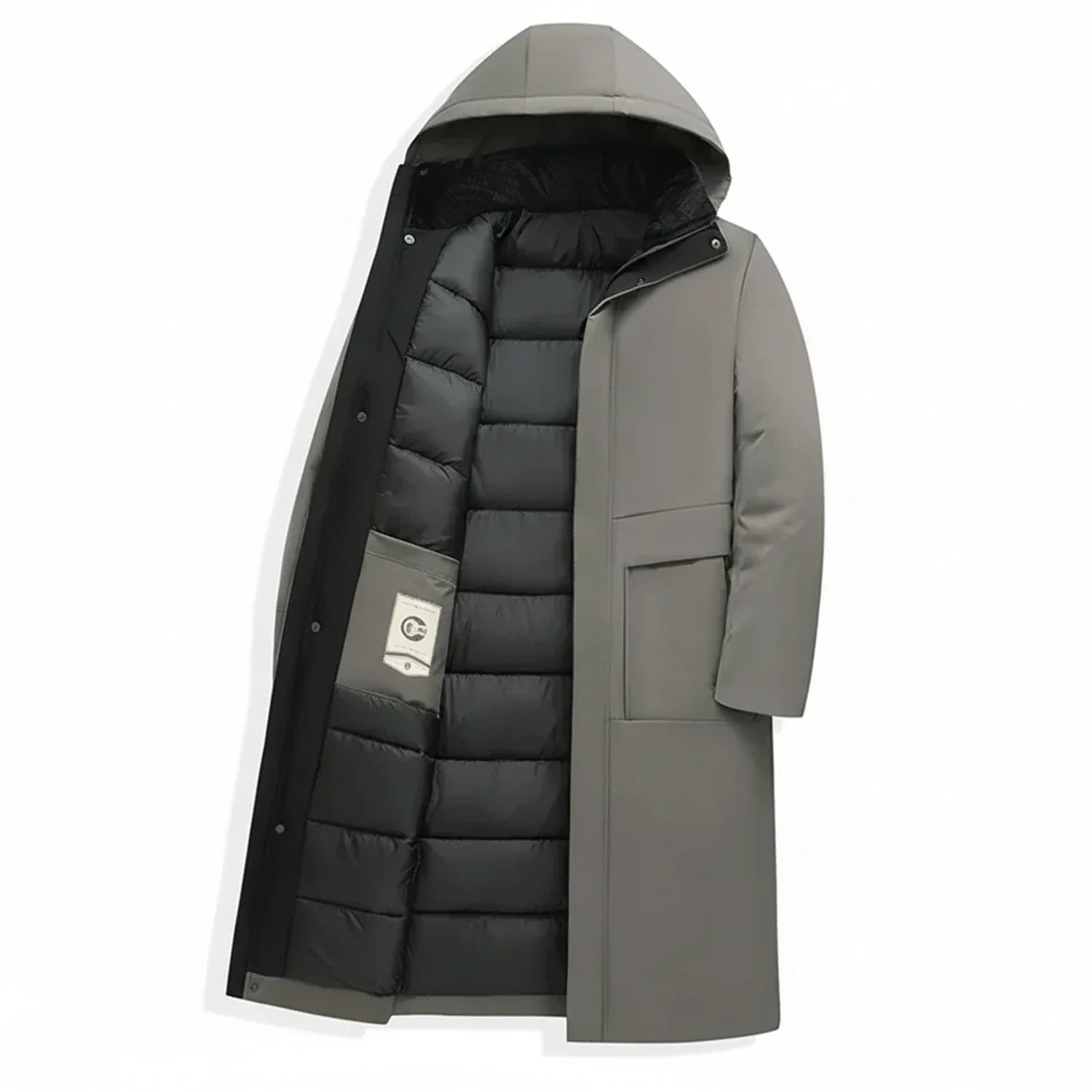 Men's Long Hooded Insulated Parka