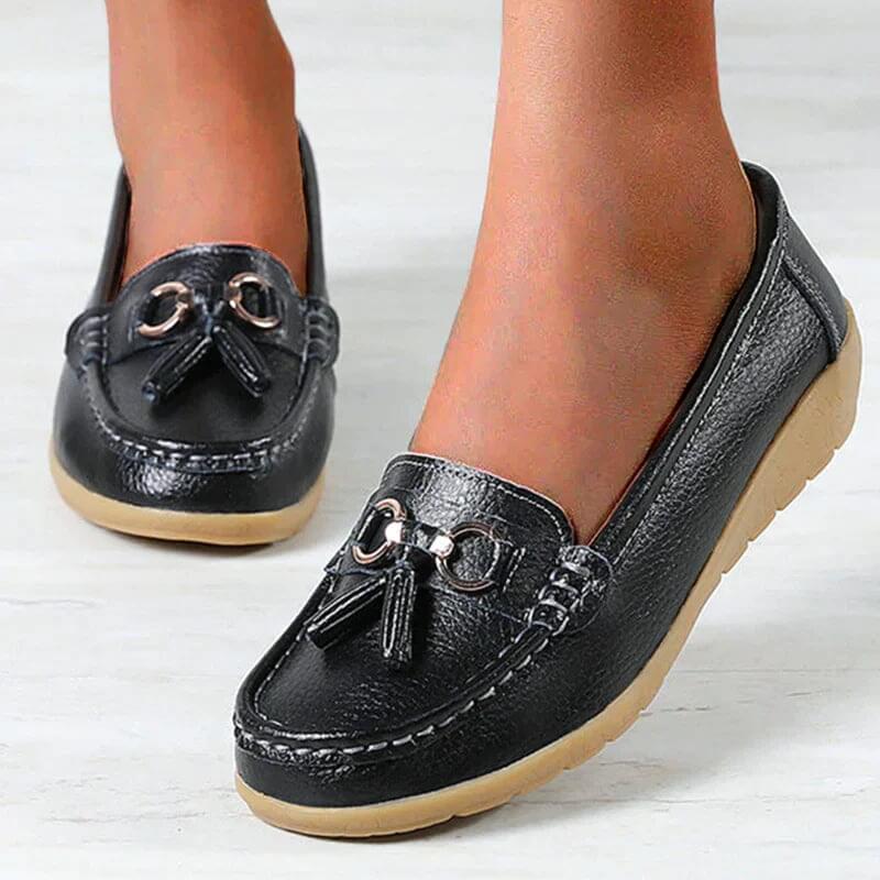 Anja - Classic Leather Loafers