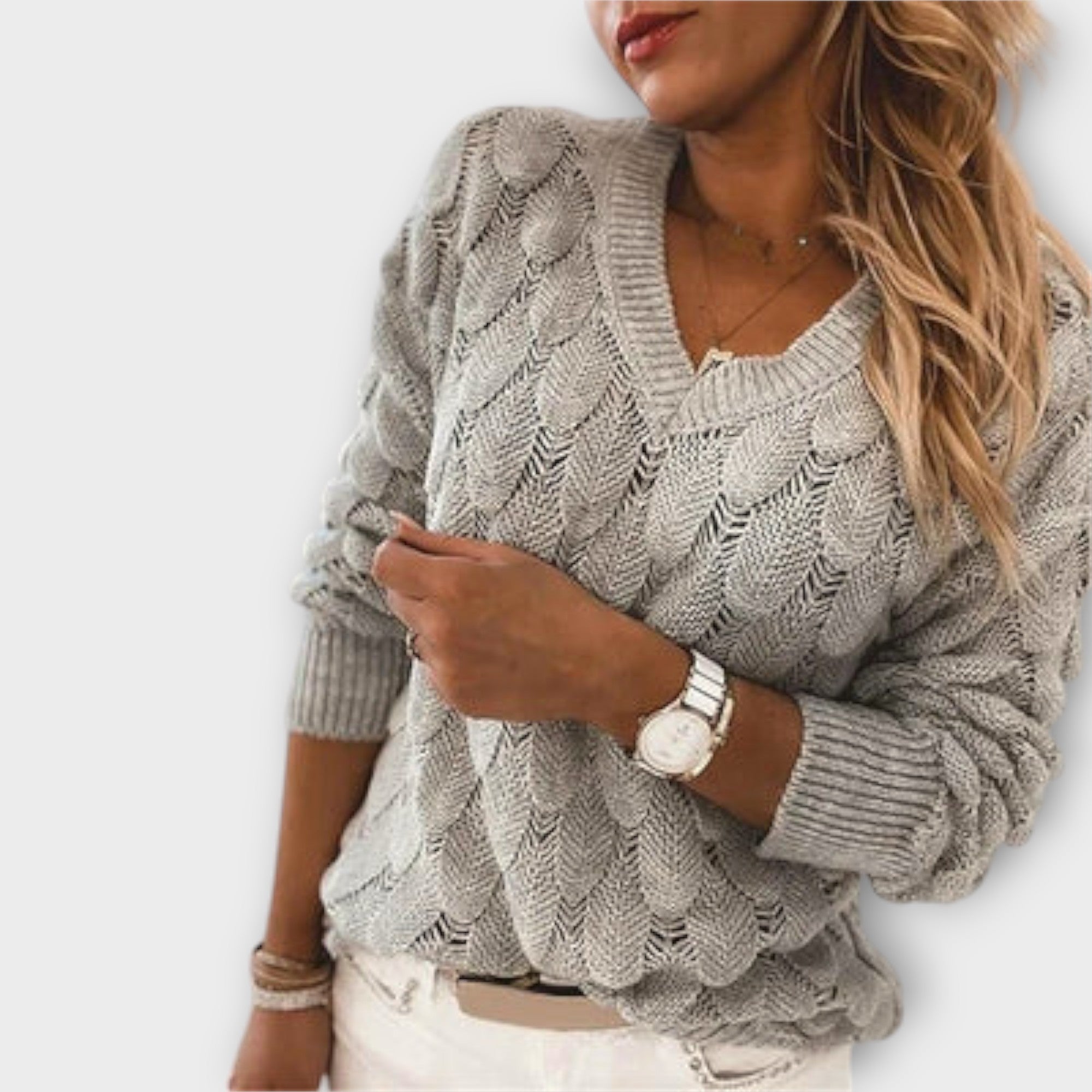 Klára | Elegantní svetr s V-výstřihem