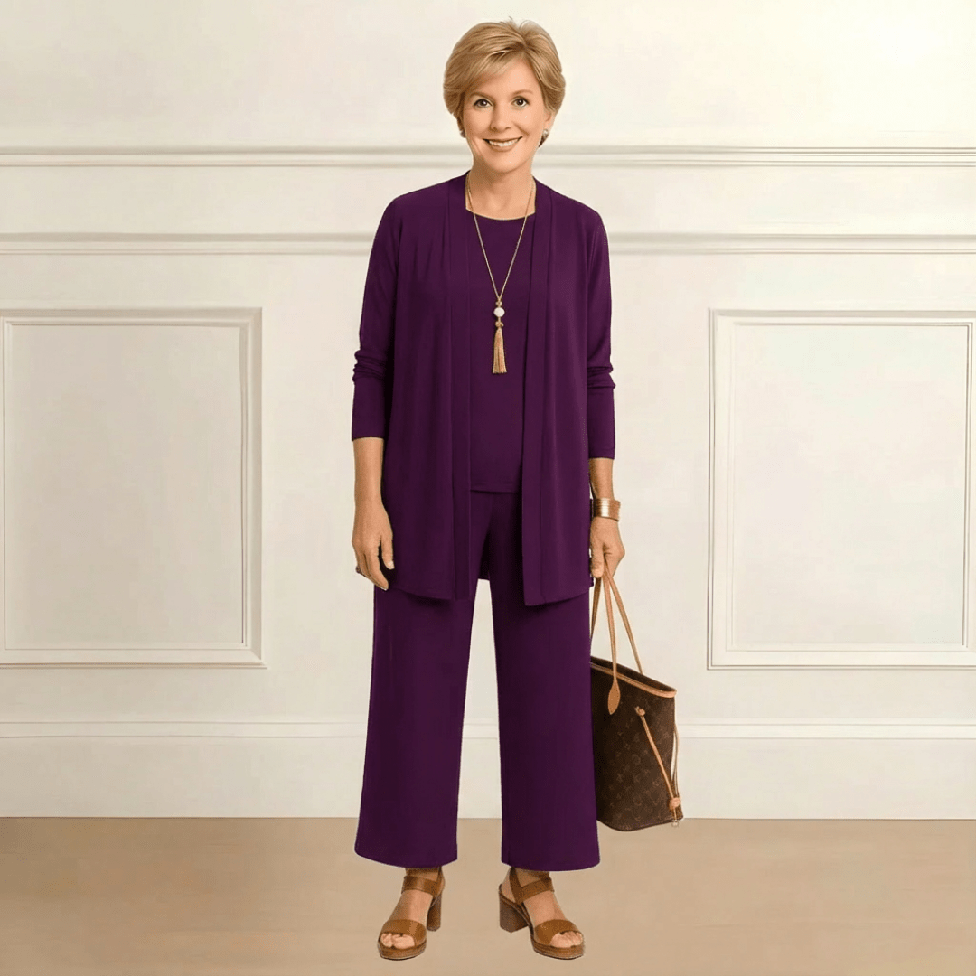 Aurelia Cardigan, Top & Pant Set