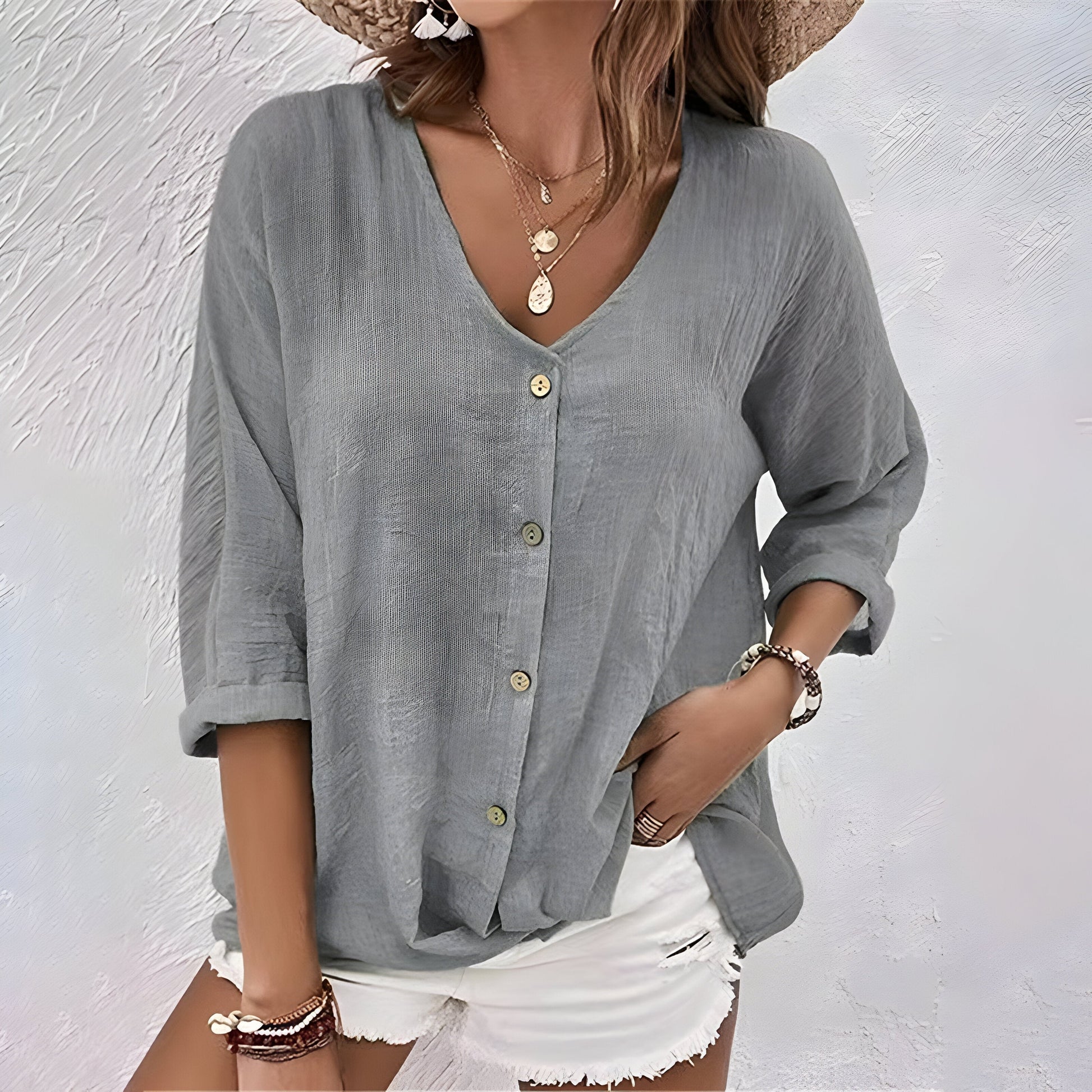 Marcia™ | Relaxed Button-Up Blouse