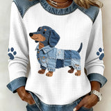 Julia - Okouzlující jezevčík s patchwork denim