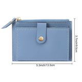 Mini portefeuille en cuir velours - Compact et tendance