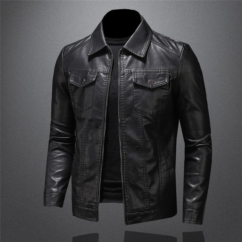 Robert Premium Leather Men's Jacket – Timeless, Durable & Elegant Style